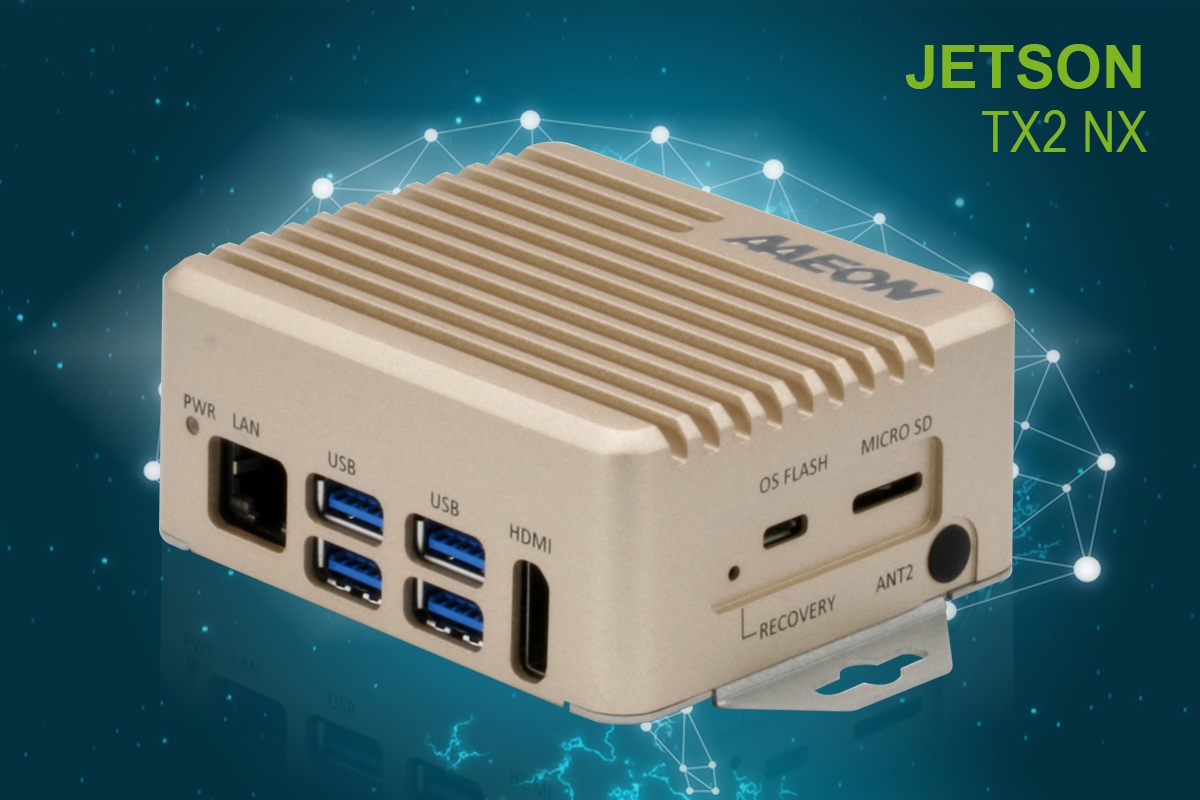 Edge AI Compact Fanless Embedded BOX PC w/ NVIDIA Jetson TX2 NX