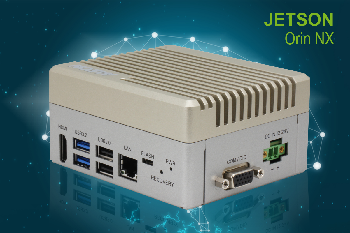 Compact Fanless Embedded AI System with NVIDIA® Jetson Orin NX