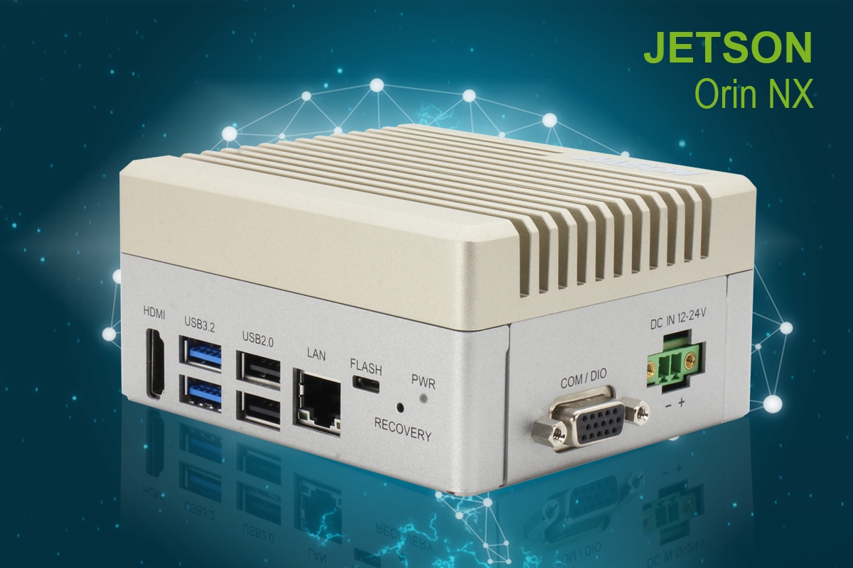 Compact Fanless Embedded AI System with NVIDIA® Jetson Orin NX