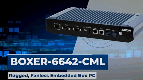 BOXER-6642-CML: Rugged, Fanless Embedded Box PC