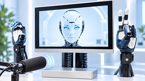 Interactive Voice & Gesture Controlled AI Robot